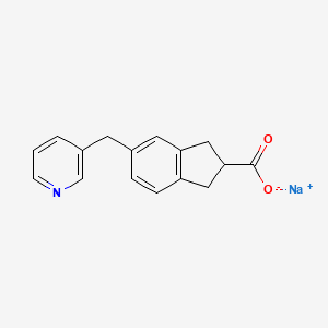 Sodium 5-(pyridin-3-ylmethyl)-2,3-dihydro-1H-indene-2-carboxylate