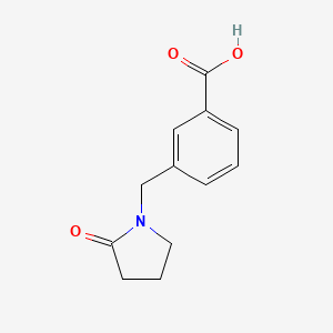 molecular formula C12H13NO3 B1311034 3-[(2-氧代吡咯烷-1-基)甲基]苯甲酸 CAS No. 867329-99-5