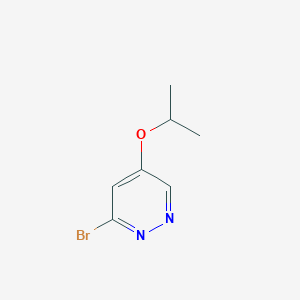 molecular formula C7H9BrN2O B13110346 3-Bromo-5-isopropoxypyridazine 