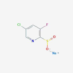 molecular formula C5H2ClFNNaO2S B13110350 Sodium 5-chloro-3-fluoropyridine-2-sulfinate 