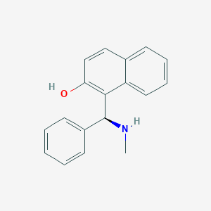 molecular formula C18H17NO B13110392 1-((S)-(Methylamino)(phenyl)methyl)naphthalen-2-OL 