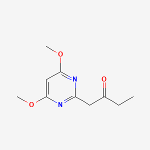 molecular formula C10H14N2O3 B13110402 1-(4,6-Dimethoxypyrimidin-2-yl)butan-2-one CAS No. 515130-97-9