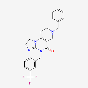 7-Benzyl-4-(3-(trifluoromethyl)benzyl)-1,2,6,7,8,9-hexahydroimidazo[1,2-a]pyrido[3,4-e]pyrimidin-5(4H)-one