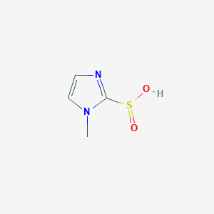 molecular formula C4H6N2O2S B13110437 1-Methyl-1H-imidazole-2-sulfinic acid CAS No. 265986-76-3