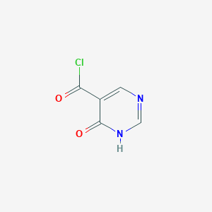 molecular formula C5H3ClN2O2 B13110448 6-Oxo-1,6-dihydropyrimidine-5-carbonyl chloride CAS No. 59793-47-4