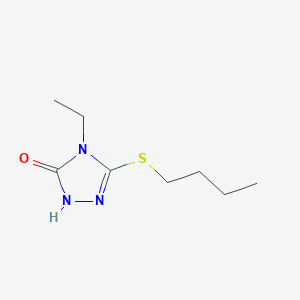 molecular formula C8H15N3OS B13110452 3-(butylthio)-4-ethyl-1H-1,2,4-triazol-5(4H)-one 