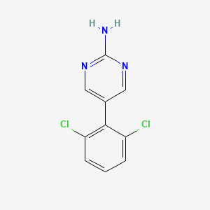 molecular formula C10H7Cl2N3 B13110454 5-(2,6-Dichlorophenyl)pyrimidin-2-amine 