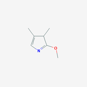 molecular formula C7H11NO B13110526 2-Methoxy-3,4-dimethyl-3H-pyrrole 