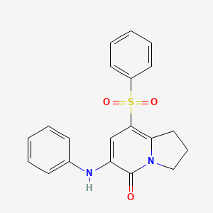 8-Benzenesulfonyl-6-phenylamino-2,3-dihydro-1H-indolizin-5-one