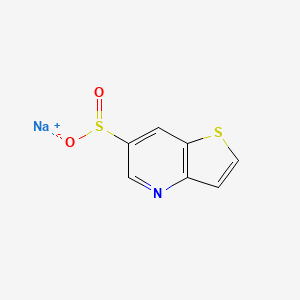 molecular formula C7H4NNaO2S2 B13110560 Sodium thieno[3,2-b]pyridine-6-sulfinate 