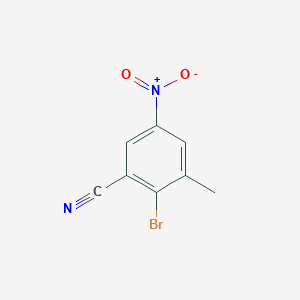 molecular formula C8H5BrN2O2 B13110604 2-Bromo-3-methyl-5-nitrobenzonitrile 