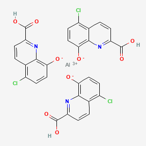 molecular formula C30H15AlCl3N3O9 B13110645 Aluminum5-chloro-8-hydroxyquin-olinate 