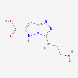 3-[(2-Aminoethyl)amino]-5H-pyrazolo[5,1-c][1,2,4]triazole-6-carboxylic acid