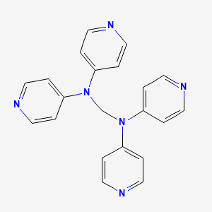 molecular formula C21H18N6 B13110722 N,N,N',N'-Tetra(pyridin-4-yl)methanediamine 