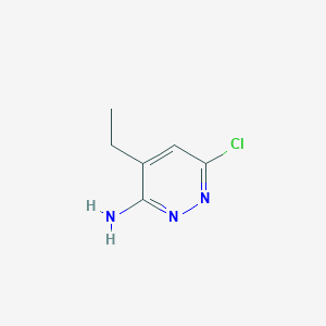 molecular formula C6H8ClN3 B13110770 6-Chloro-4-ethylpyridazin-3-amine 