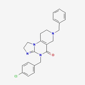 7-Benzyl-4-(4-chlorobenzyl)-1,2,6,7,8,9-hexahydroimidazo[1,2-a]pyrido[3,4-e]pyrimidin-5(4H)-one