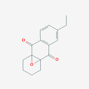 molecular formula C16H16O3 B13110815 6-Ethyl-1,2,3,4-tetrahydro-4a,9a-epoxyanthracene-9,10-dione CAS No. 35301-66-7