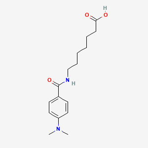 molecular formula C16H24N2O3 B13110824 7-(4-(Dimethylamino)benzamido)heptanoic acid 