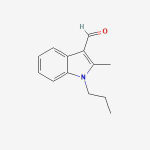 B13110828 2-Methyl-1-propyl-1H-indole-3-carbaldehyde CAS No. 592550-46-4