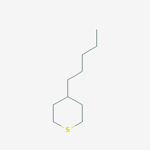 molecular formula C10H20S B13110834 4-Pentyltetrahydro-2H-thiopyran CAS No. 65865-32-9