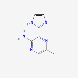 molecular formula C9H11N5 B13110881 3-(1H-Imidazol-2-YL)-5,6-dimethylpyrazin-2-amine CAS No. 65409-30-5