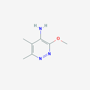 molecular formula C7H11N3O B13110889 3-Methoxy-5,6-dimethylpyridazin-4-amine 