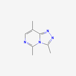 molecular formula C8H10N4 B13110915 3,5,8-Trimethyl-[1,2,4]triazolo[4,3-c]pyrimidine 