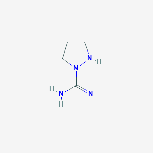 molecular formula C5H12N4 B13110921 N-Methylpyrazolidine-1-carboximidamide 