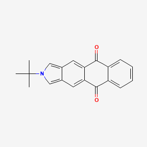 molecular formula C20H17NO2 B13110950 2-tert-Butyl-2H-naphtho[2,3-f]isoindole-5,10-dione CAS No. 92763-82-1