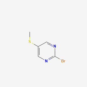 molecular formula C5H5BrN2S B13110954 2-Bromo-5-(methylthio)pyrimidine 