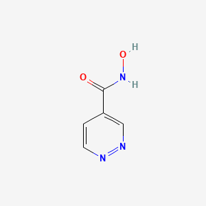 molecular formula C5H5N3O2 B13110962 N-hydroxypyridazine-4-carboxamide 