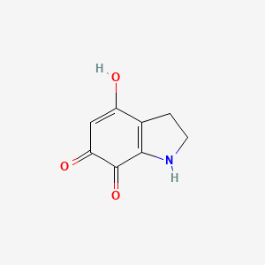 molecular formula C8H7NO3 B13110979 6-Hydroxy-2,3-dihydro-1H-indole-4,7-dione 