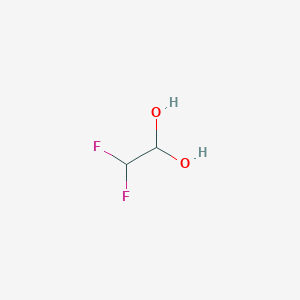 molecular formula C2H4F2O2 B13110986 2,2-Difluoroethane-1,1-diol 