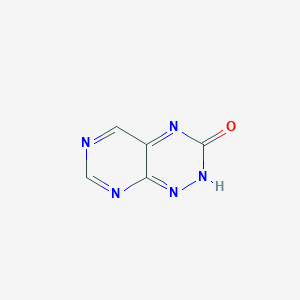 molecular formula C5H3N5O B13111018 Pyrimido[5,4-e][1,2,4]triazin-3(2H)-one CAS No. 3861-27-6