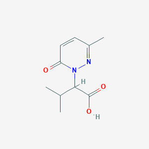 molecular formula C10H14N2O3 B13111040 1(6h)-Pyridazineacetic acid,a-isopropyl-3-methyl-6-oxo- 