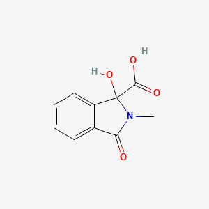 molecular formula C10H9NO4 B13111056 1-Hydroxy-2-methyl-3-oxo-2,3-dihydro-1H-isoindole-1-carboxylic acid CAS No. 243147-60-6