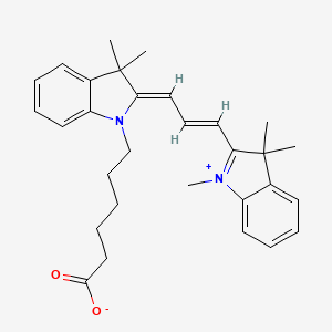 6-[(2Z)-3,3-dimethyl-2-[(E)-3-(1,3,3-trimethylindol-1-ium-2-yl)prop-2-enylidene]indol-1-yl]hexanoate