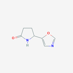 molecular formula C7H8N2O2 B13111080 5-(Oxazol-5-yl)pyrrolidin-2-one 