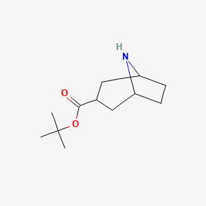 molecular formula C12H21NO2 B13111091 tert-Butyl 8-azabicyclo[3.2.1]octane-3-carboxylate 