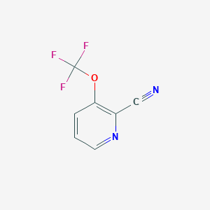 molecular formula C7H3F3N2O B13111100 3-(Trifluoromethoxy)picolinonitrile 