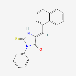 molecular formula C20H14N2OS B1311112 5-(1-萘甲亚甲基)-3-苯基-2-硫代-4-咪唑烷二酮 CAS No. 61442-32-8