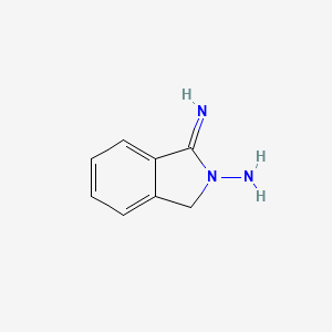 molecular formula C8H9N3 B13111121 1-Iminoisoindolin-2-amine 