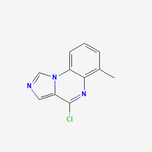 molecular formula C11H8ClN3 B13111140 4-Chloro-6-methylimidazo[1,5-a]quinoxaline 