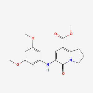 Methyl 6-(3,5-dimethoxyphenylamino)-5-oxo-1,2,3,5-tetrahydroindolizine-8-carboxylate