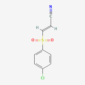 molecular formula C9H6ClNO2S B1311118 (E)-3-((4-氯苯基)磺酰基)丙烯腈 CAS No. 1012-71-1