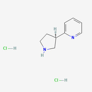 molecular formula C9H14Cl2N2 B13111203 (R)-2-(Pyrrolidin-3-yl)pyridinedihydrochloride 