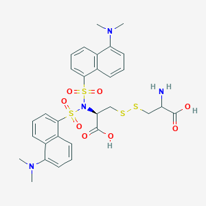 molecular formula C30H34N4O8S4 B13111215 N,N-Didansyl-L-cystine 