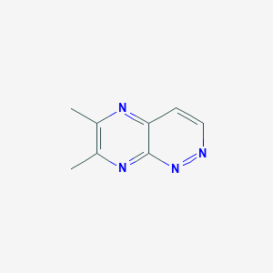 molecular formula C8H8N4 B13111265 6,7-Dimethylpyrazino[2,3-c]pyridazine 