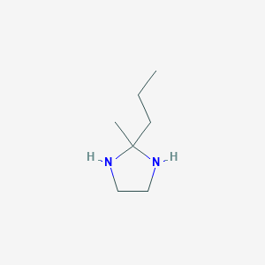 molecular formula C7H16N2 B13111270 2-Methyl-2-propylimidazolidine 