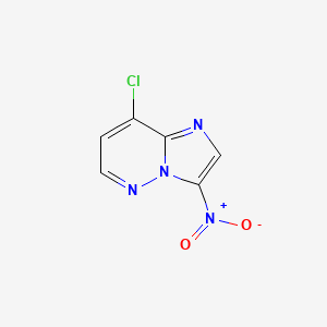 molecular formula C6H3ClN4O2 B13111288 8-Chloro-3-nitroimidazo[1,2-b]pyridazine 